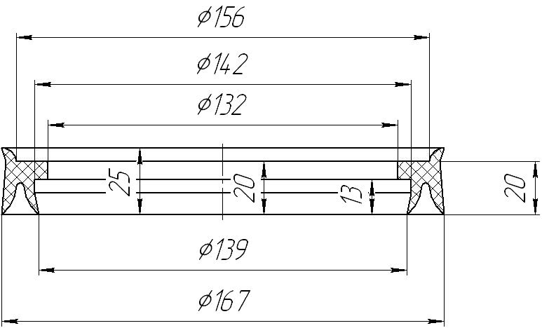 Уплотнение монтажного окна цилиндра АСК 9Т.2.9